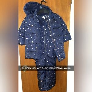 Snow Bibs with Jacket-Girls 4T